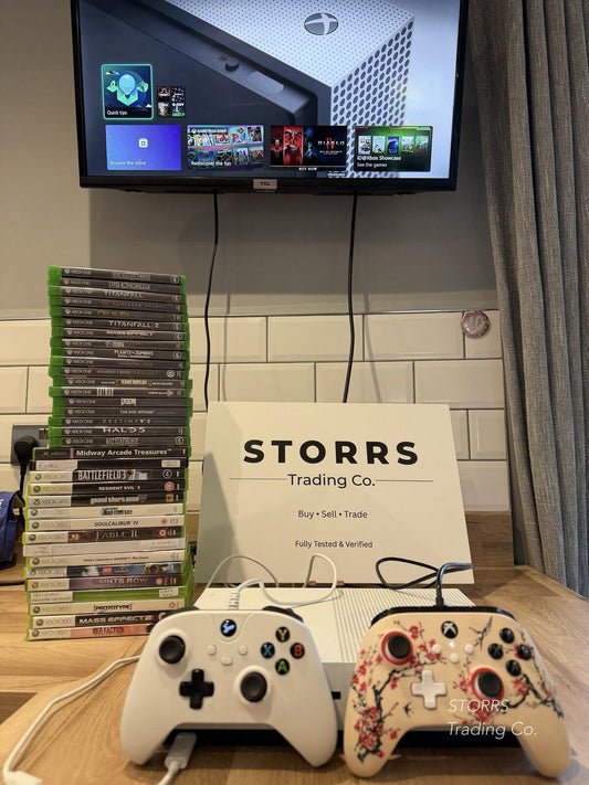 Xbox one S, 500gb bundle, 2 controllers, 34 games