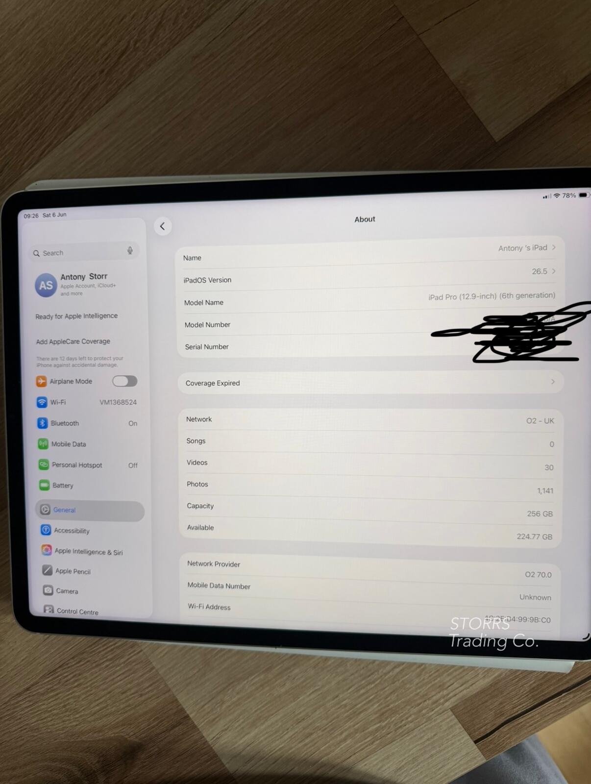 Apple iPad Pro 6th gen (2022) 12.9”, Apple Magic Keyboard & Apple Pencil