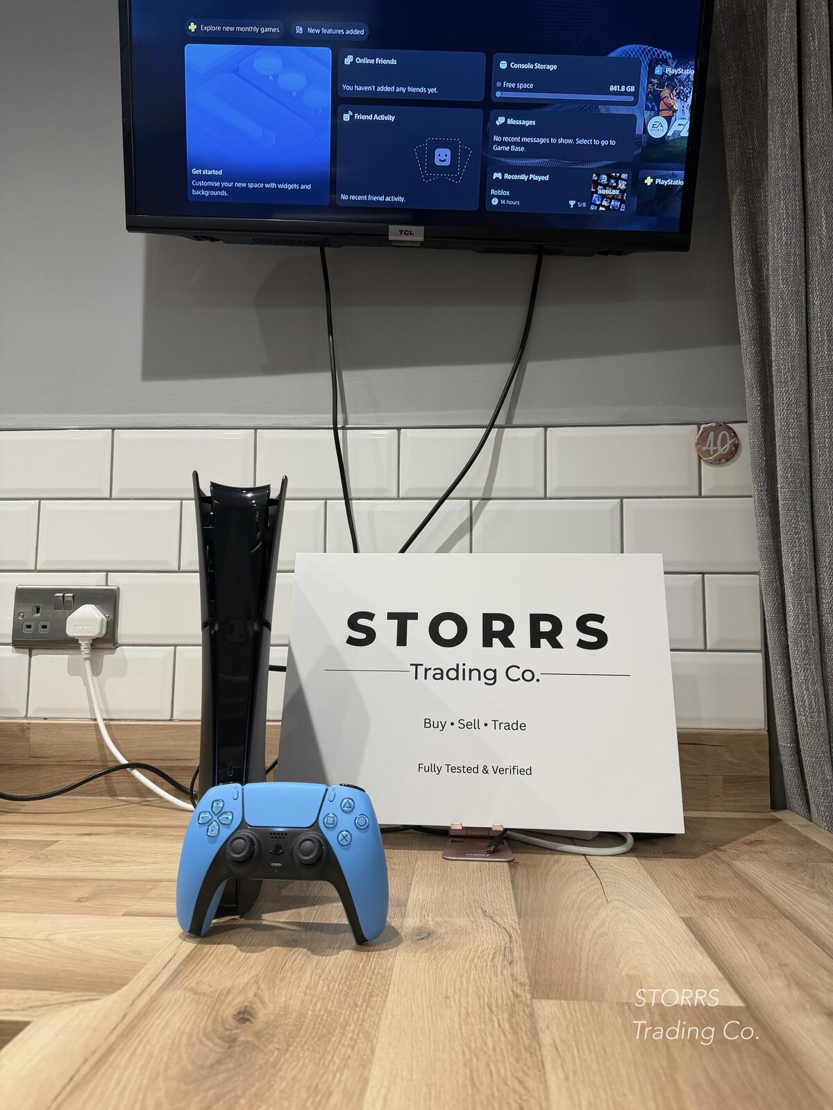 Ps5 slim digital, 1tb, black plates, 1 dualsense controller